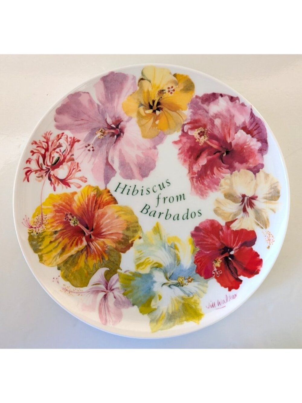VTG 1960-80 Mebel Melamine Tray Hibiscus From Barbados By Jim Walker 12" Italy